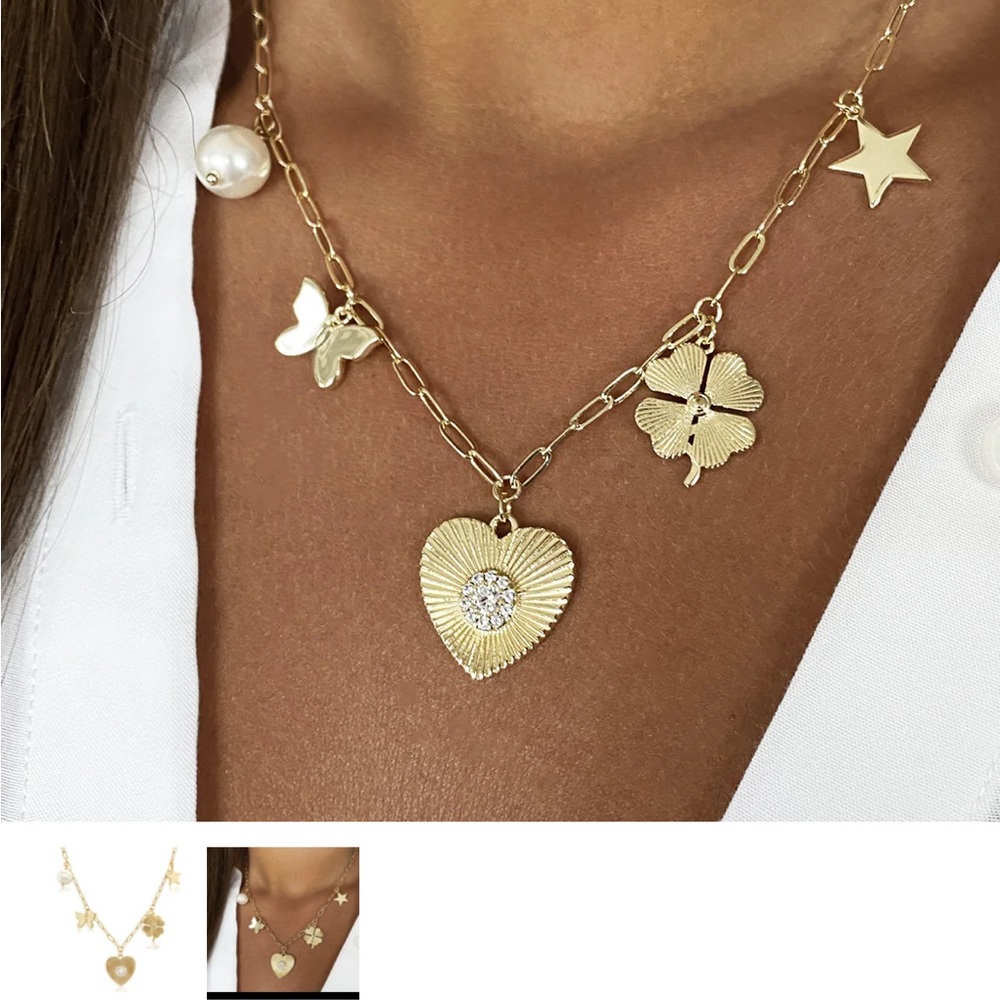Jennifer Miller Gold Heart Charm Necklace | Never worn